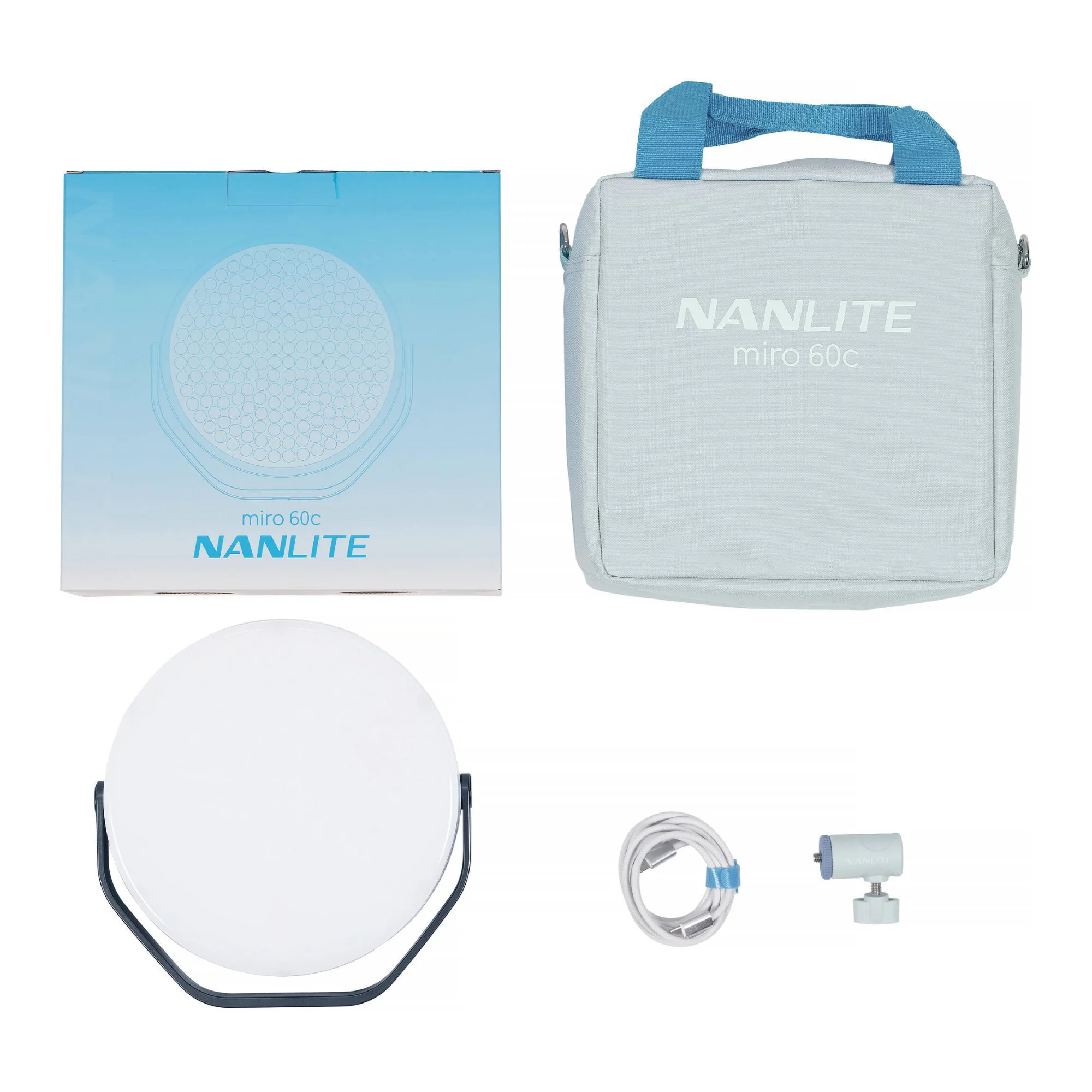 Nanlite miro 60C LED Full-Color Round Panel Light (Midnight Blue) - Image 10