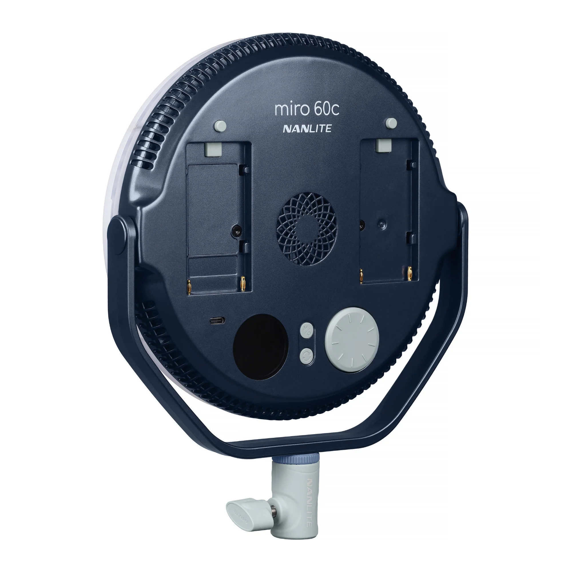Nanlite miro 60C LED Full-Color Round Panel Light (Midnight Blue) - Image 3