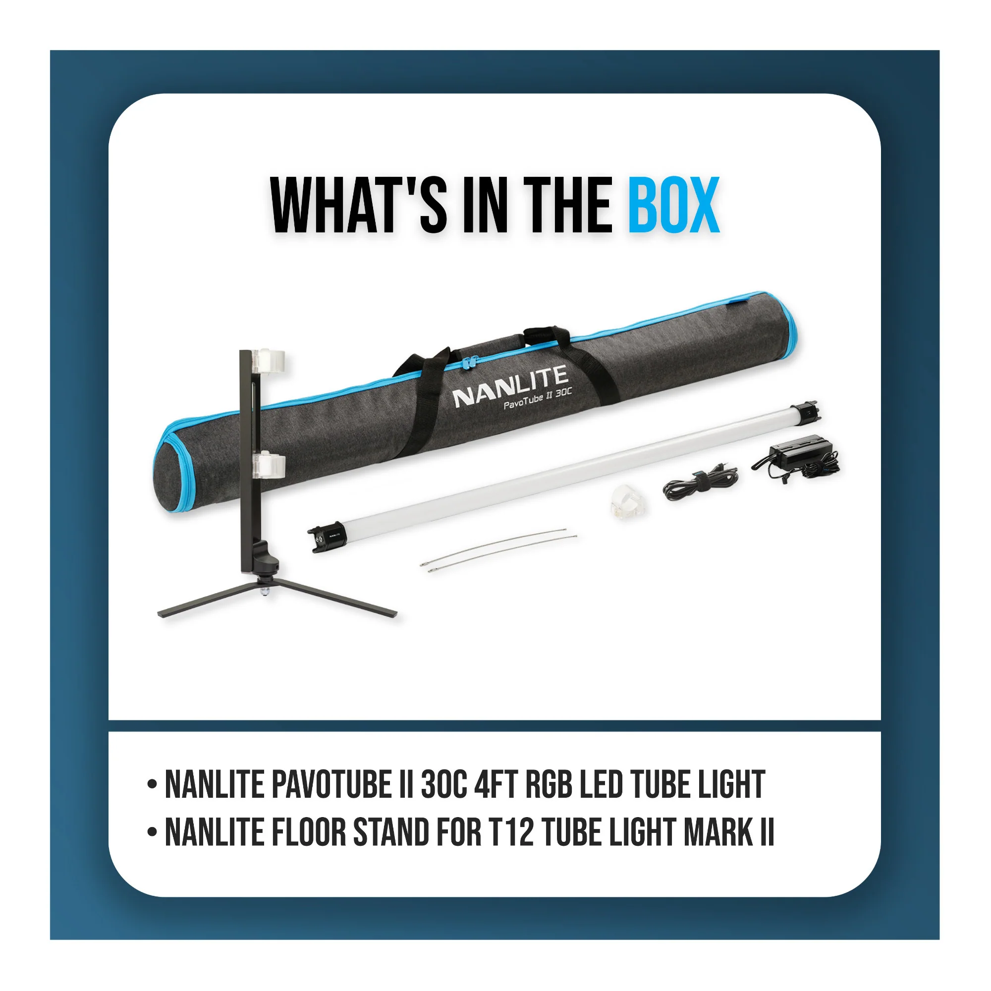 Nanlite PavoTube II 30C 4ft RGB LED Tube Light Bundle with Floor Stand - Image 8