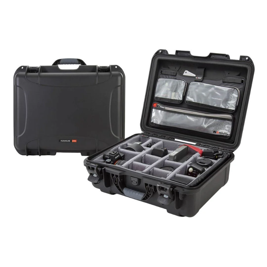 Nanuk 930 Pro Photo Kit Camera Case with Zippered and Anti-Tear Compartments (26.5 Liters, Black) - Image 3