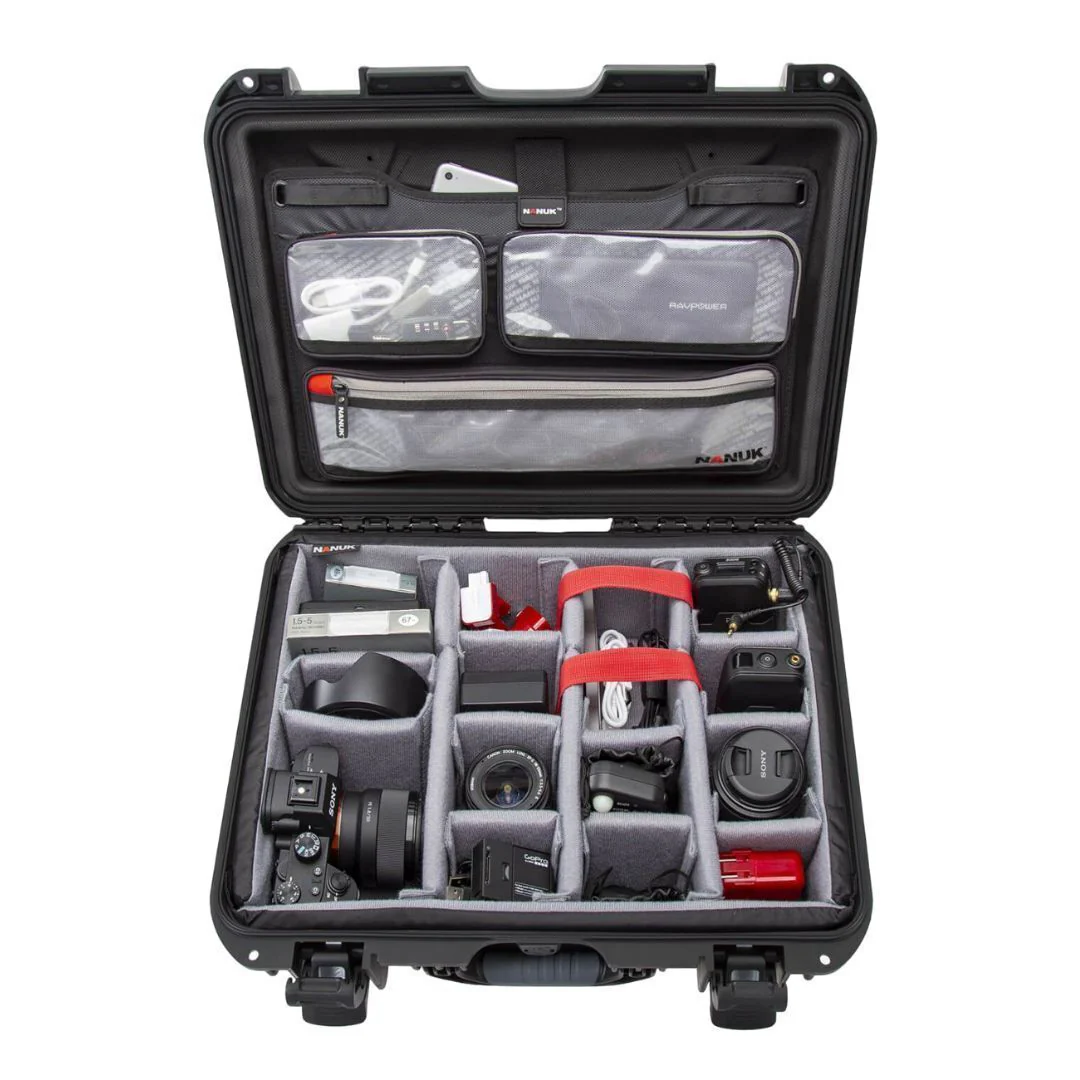 Nanuk 930 Pro Photo Kit Camera Case with Zippered and Anti-Tear Compartments (26.5 Liters, Black) - Image 4