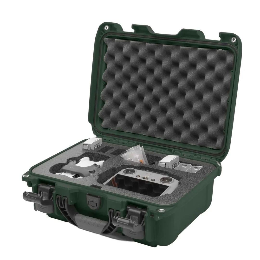 Nanuk 915 Waterproof Hard-Shell Case for DJI Mini 3 and Mini 4 Pro Fly More Combo (Olive) - Image 4