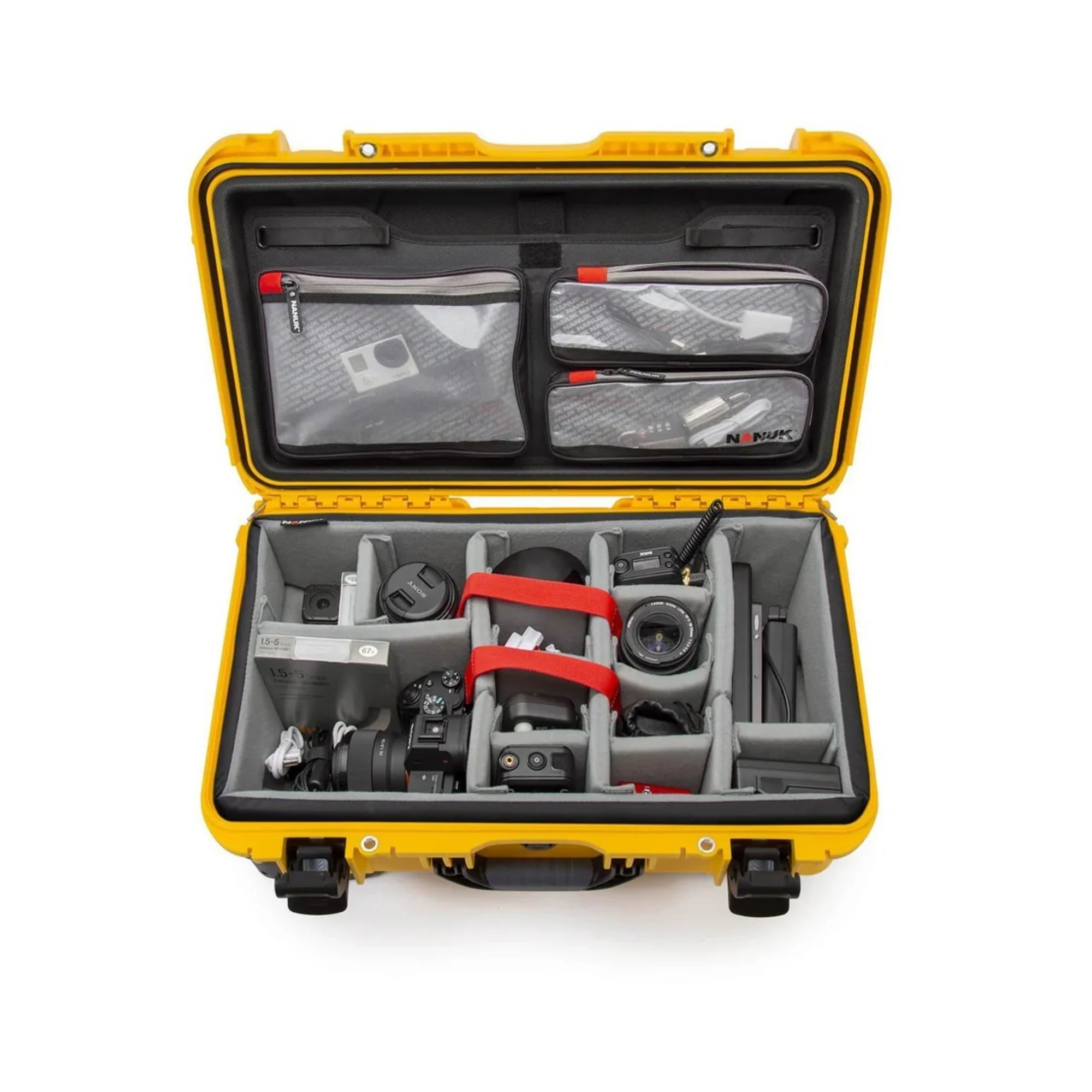 Nanuk 935 Pro Waterproof Hard Case with Lid Organizer and Wheels (Yellow) - Image 2