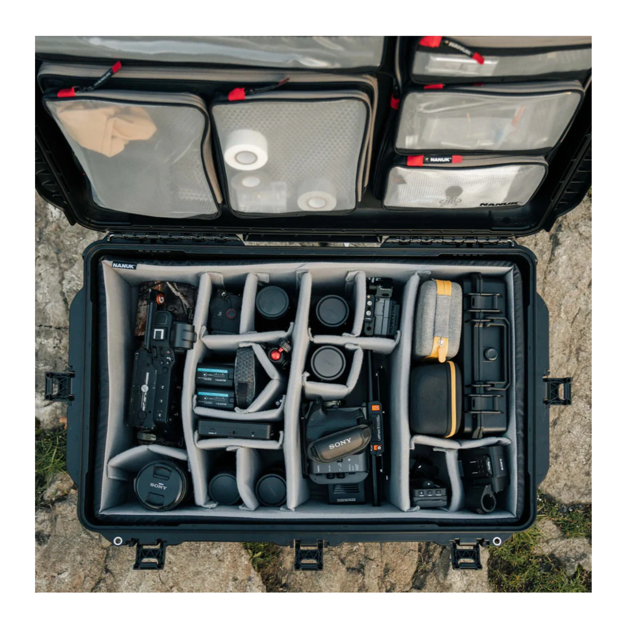 Nanuk 963 Pro Photo Kit Wheeled Hard Case With Padded Divider and Lid Organizer - Image 2