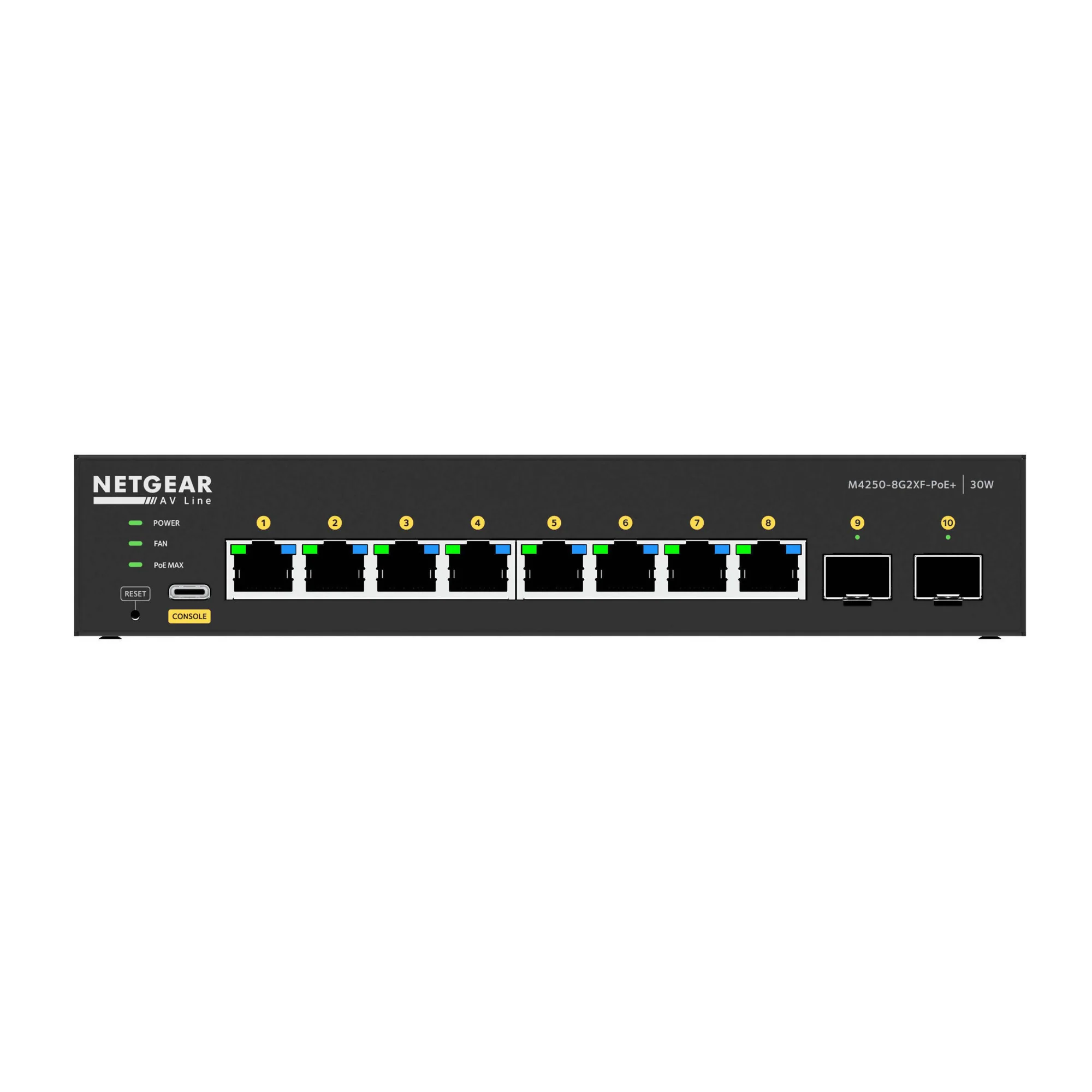 Netgear AV Line M4250 GSM4210PX 8-Port Gigabit PoE+ Compliant Managed AV Switch - Image 6
