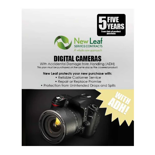 New Leaf 5-Year Digital Cameras Service Plan with ADH for Products Retailing Under $10,000