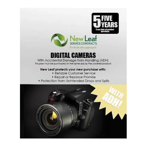 New Leaf 5-Year Digital Cameras Service Plan with ADH for Products Retailing Under $500