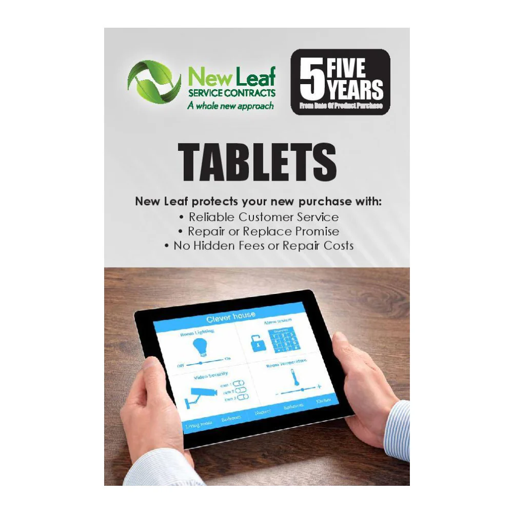 New Leaf 5-Year Internet Tablets Service Plan for Products Retailing Under $1000
