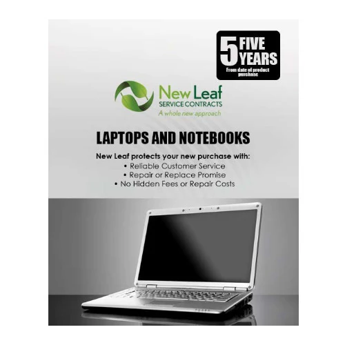 New Leaf 5-Year Laptops/Notebooks Service Plan for Products Retailing Under $2000