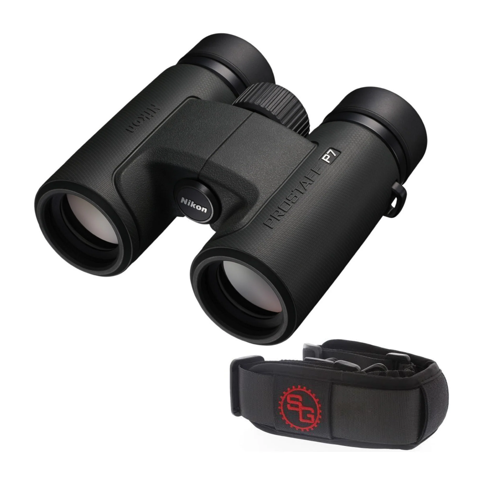 Nikon Prostaff P7 8X30 Binoculars with Bungee Strap bundle