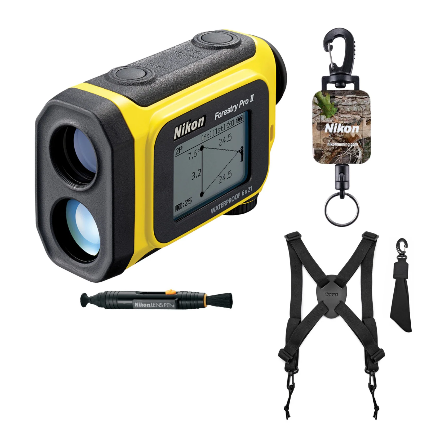 Nikon Forestry Pro II Laser Rangefinder/Hypsometer with Camo Retractable Tether Bundle - Image 2