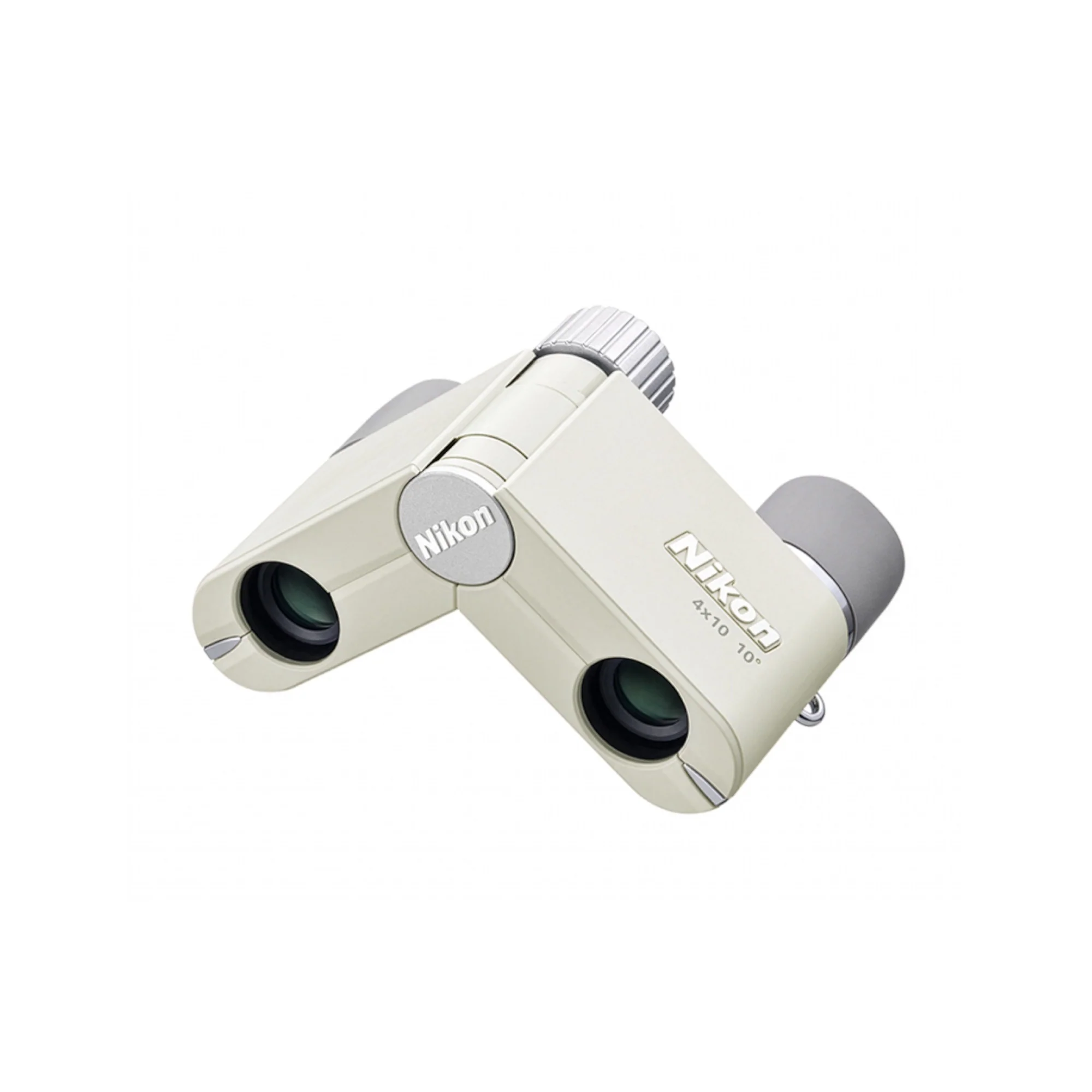 Nikon 4x10D CF Pocket Binocular (Ivory White) with Bag and Accessories Bundle - Image 2