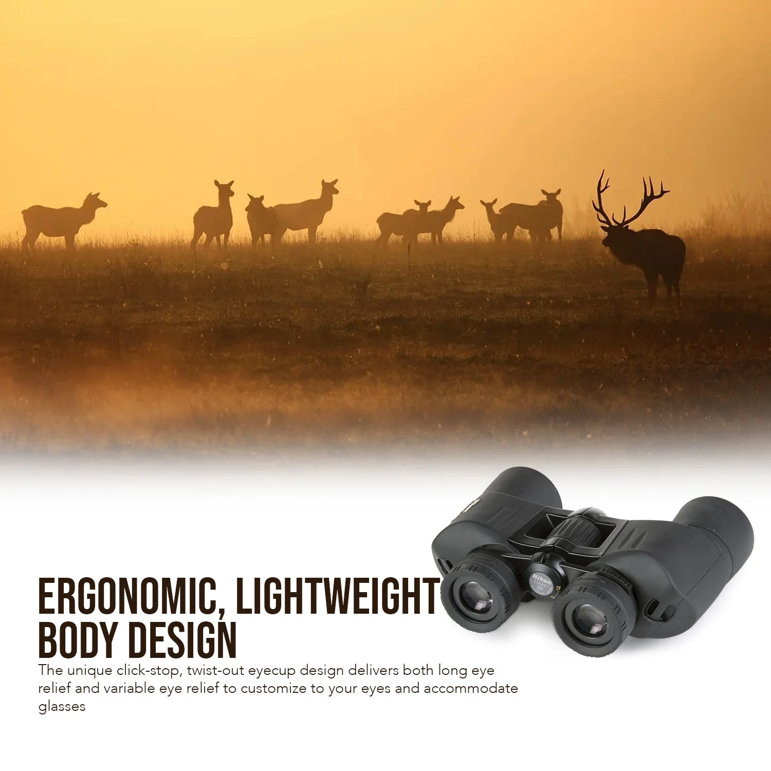 Nikon Action Extreme 8x40 ATB Focus Knob Rubber Armored Coating Binoculars with Harness Bundle - Image 5