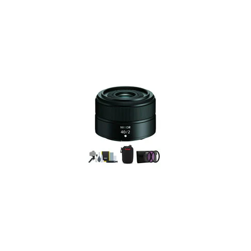 Nikon NIKKOR Z 40mm f/2 Lens Bundle with Cleaning/Filter Kit and Camera Pouch - Image 3
