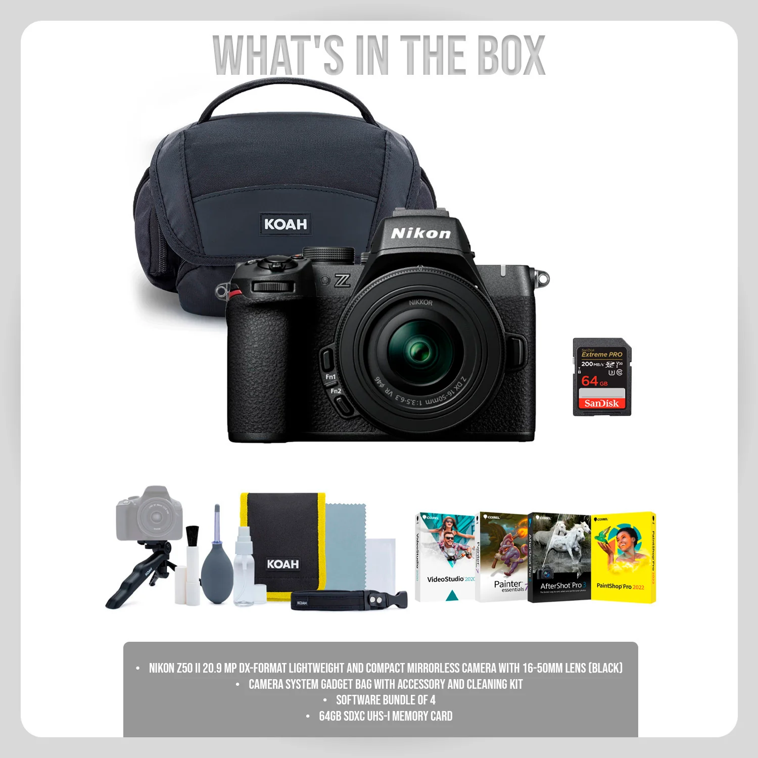 Nikon Z50 II 20.9 MP DX-Format Lightweight and Compact Mirrorless Camera with 16-50mm Lens Bundle - Image 7