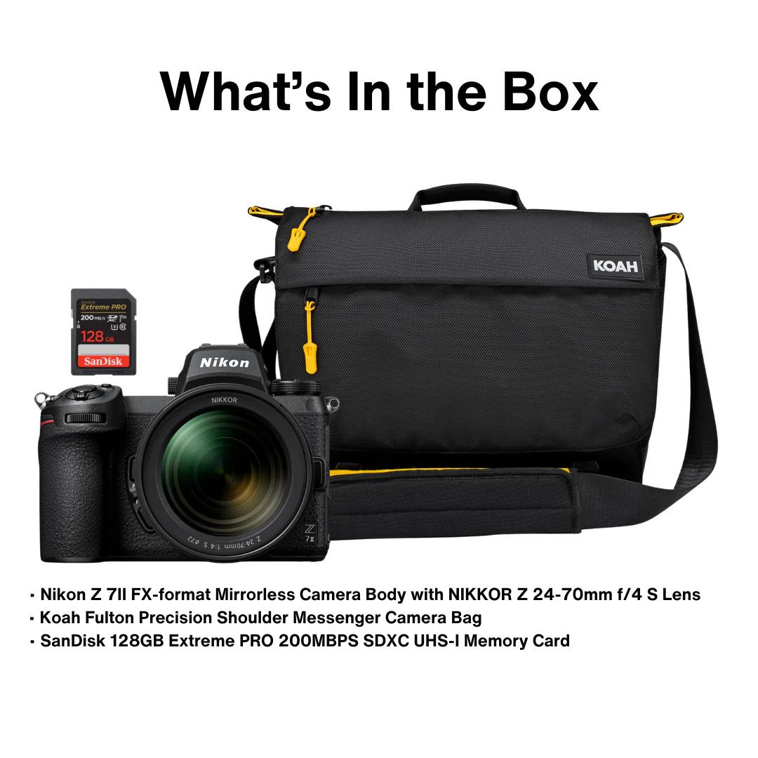 Nikon Z7 II Mirrorless Camera with 24-70mm f4 Lens, Camera Bag and 128GB Memory Card Bundle - Image 7