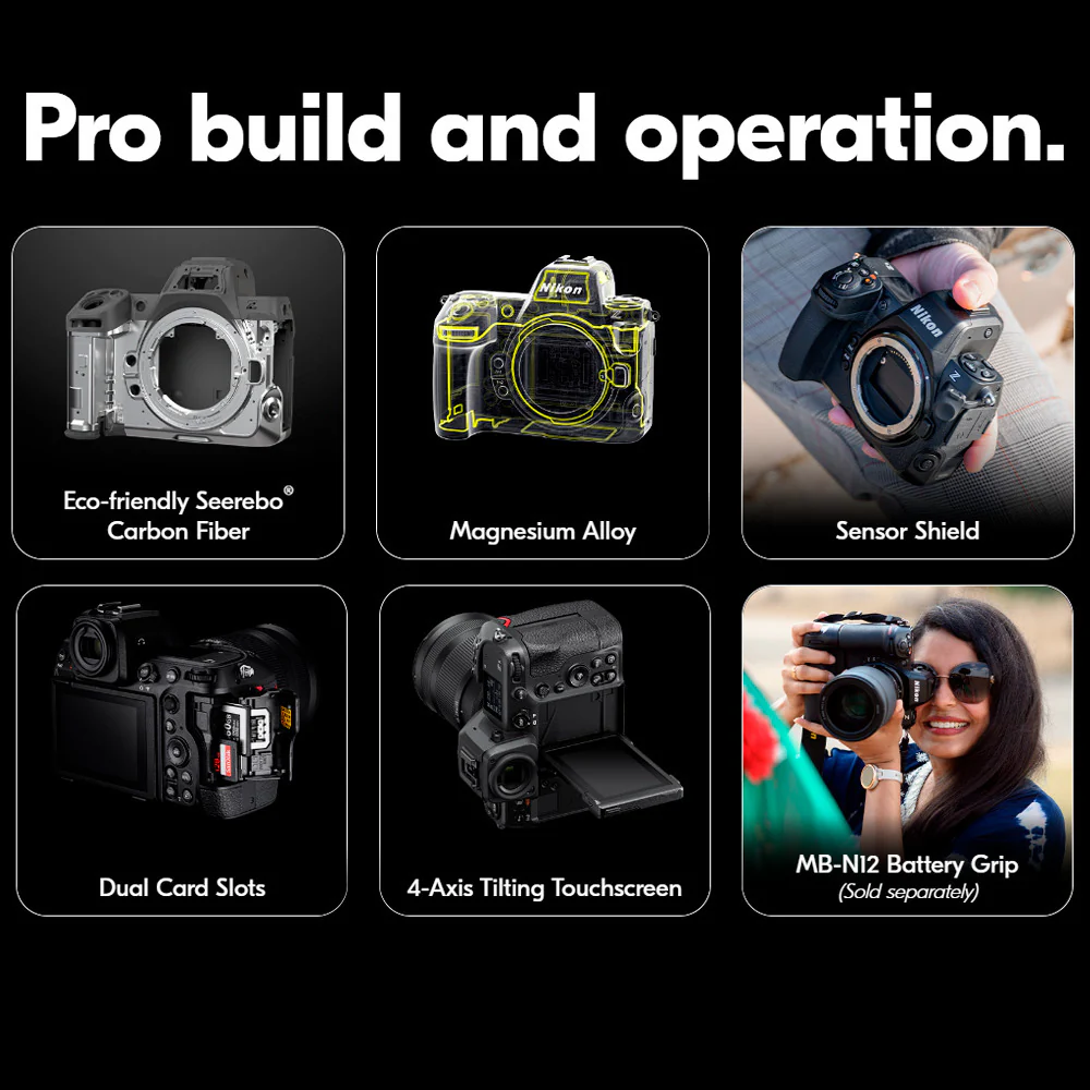 Nikon Z8 Mirrorless Camera Body with Nikon NIKKOR Z 24 to 120mm f4 S Lens and Nikon Adapter Bundle - Image 6
