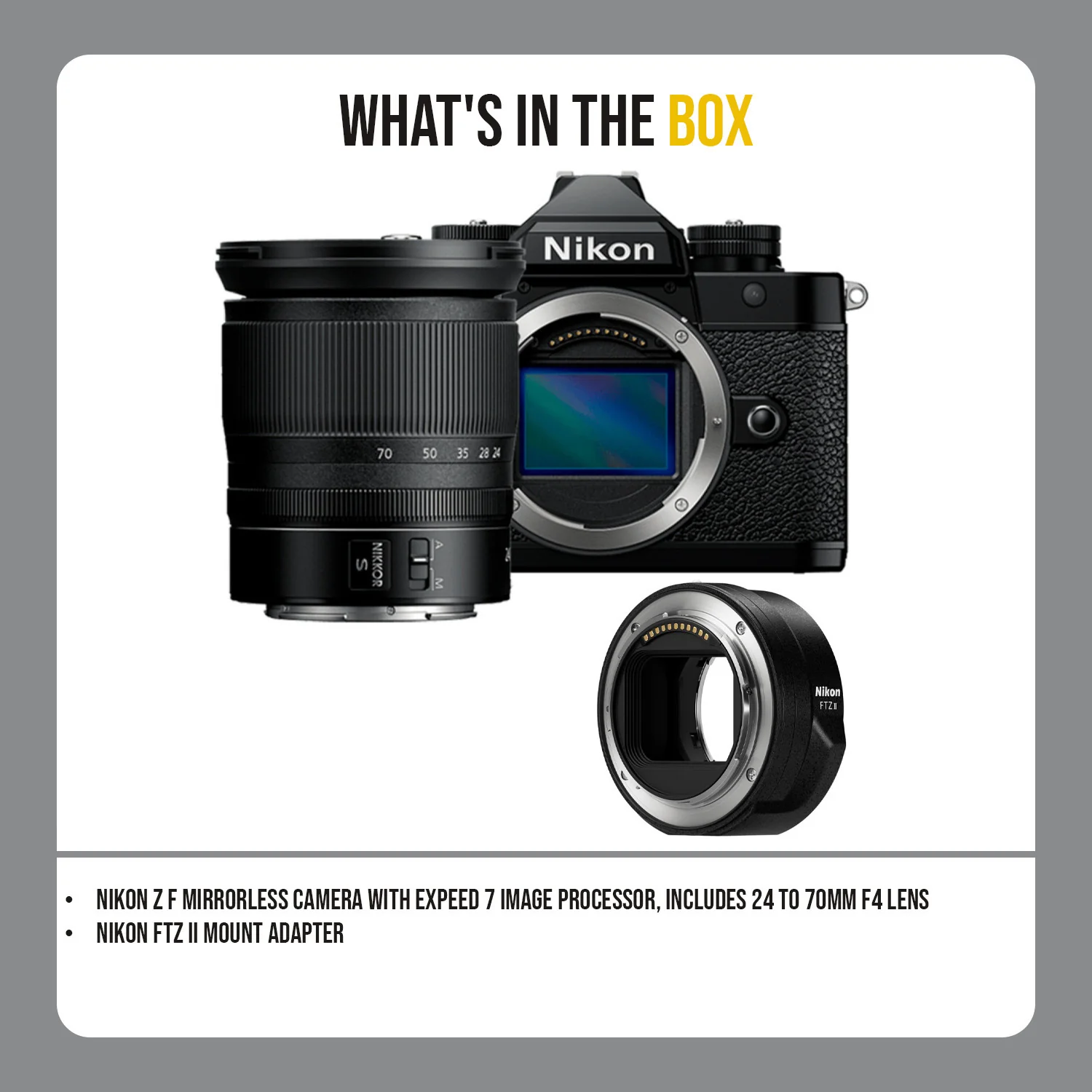 Nikon Z F EXPEED 7 Image Processor Mirrorless Camera with Nikon FTZ II Mount Adapter Bundle - Image 7