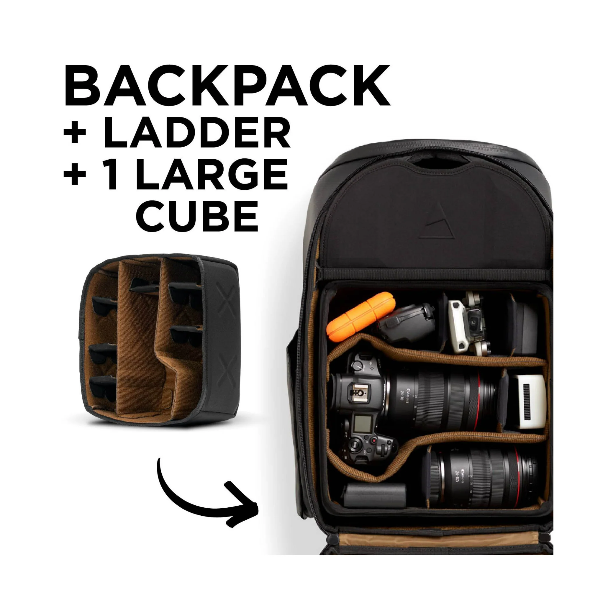 Nomatic Mckinnon 25L Durable Camera Backpack with One Large Cube Divider (Black) - Image 4