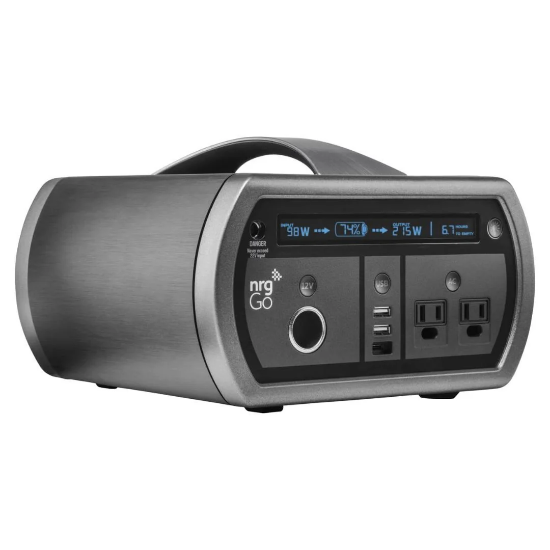 nrgGo 400 Portable 500Wh Power Station with 300W Continuous Output (Black) - Image 2