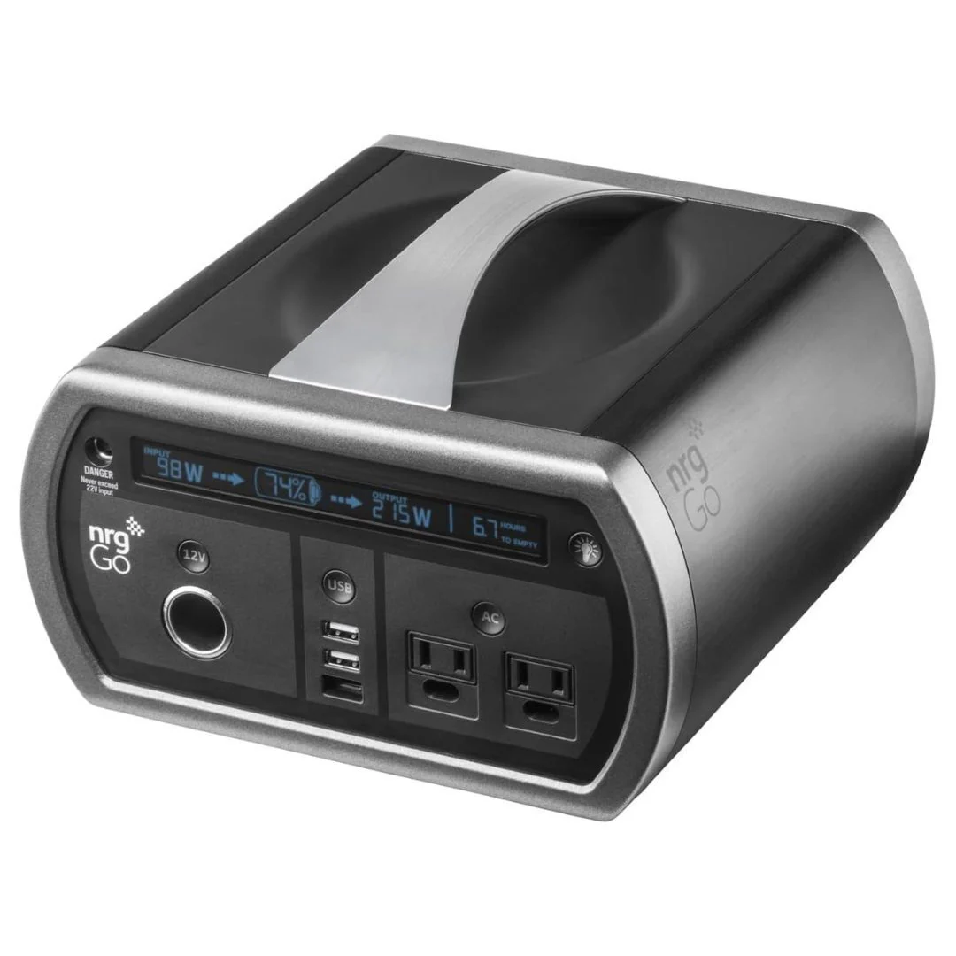 nrgGo 400 Portable 500Wh Power Station with 300W Continuous Output (Black) - Image 3