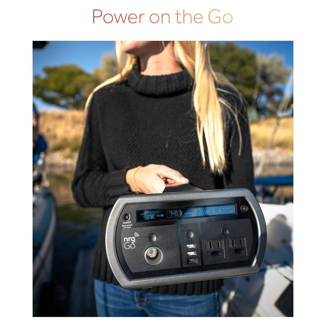 nrgGo 400 Portable 500Wh Power Station with 300W Continuous Output (Black) - Image 7