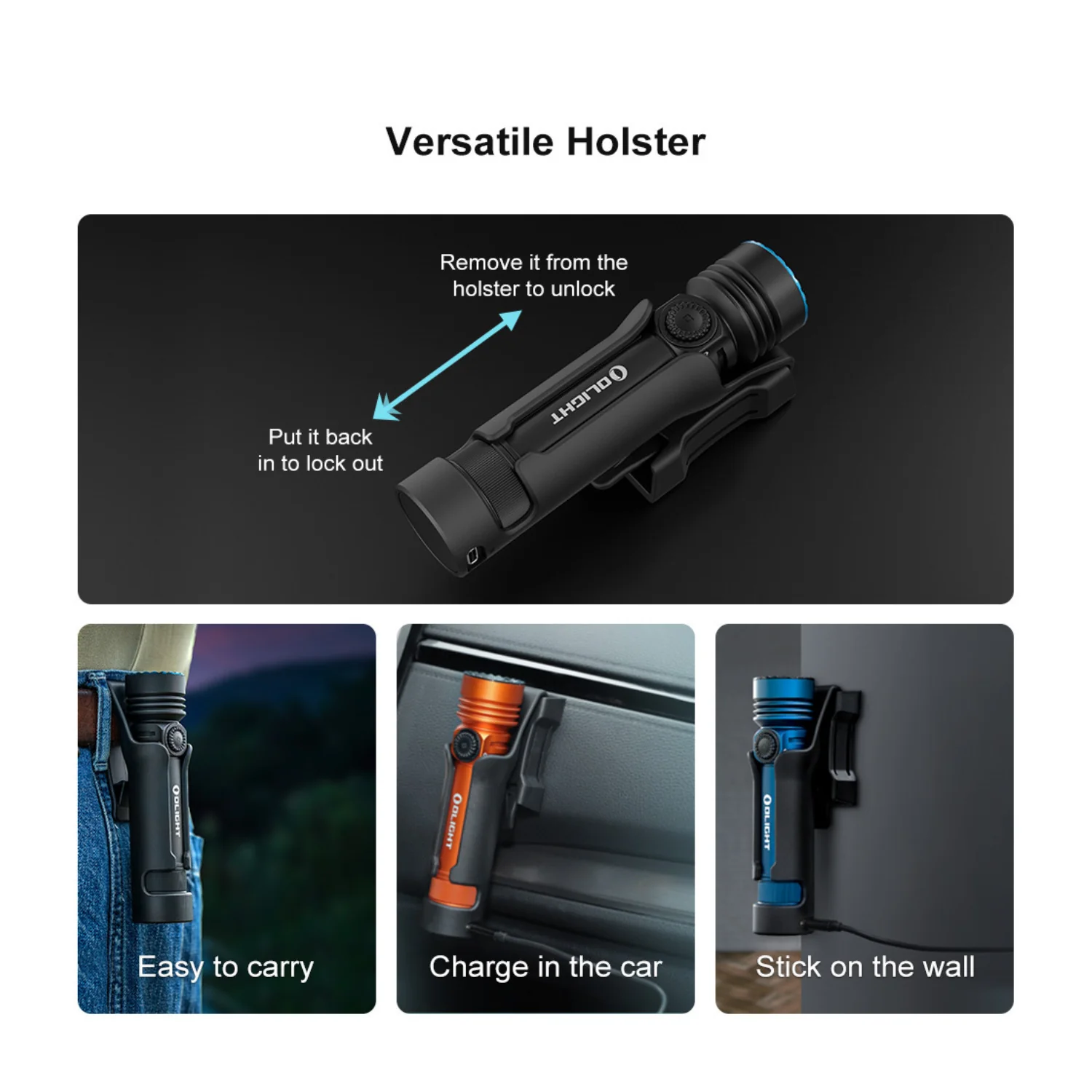 Olight Seeker 4 Pro Rechargeable LED Flashlight (Cool White, Matte Black) - Image 9