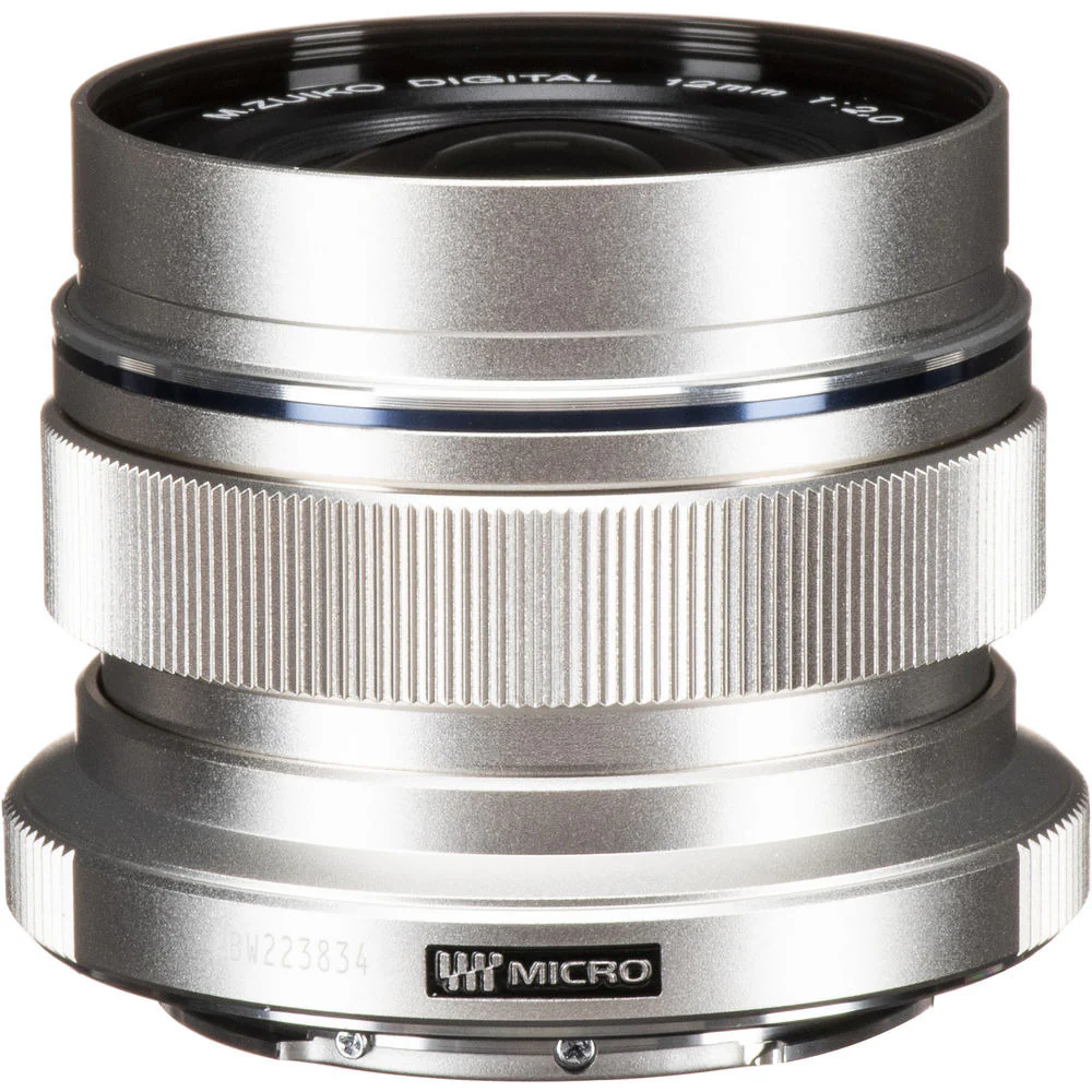Olympus m.12mm F2.0 Zuiko Camera Lens (Silver) - Image 2