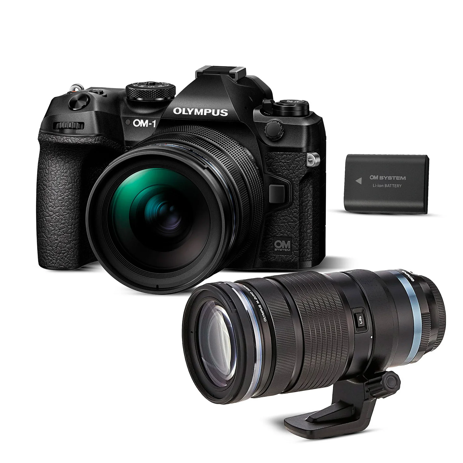 OM SYSTEM OM-1 Mark II Mirrorless Camera with 12-40mm f2.8 Lens with 40-150mm f2.8 Lens Bundle