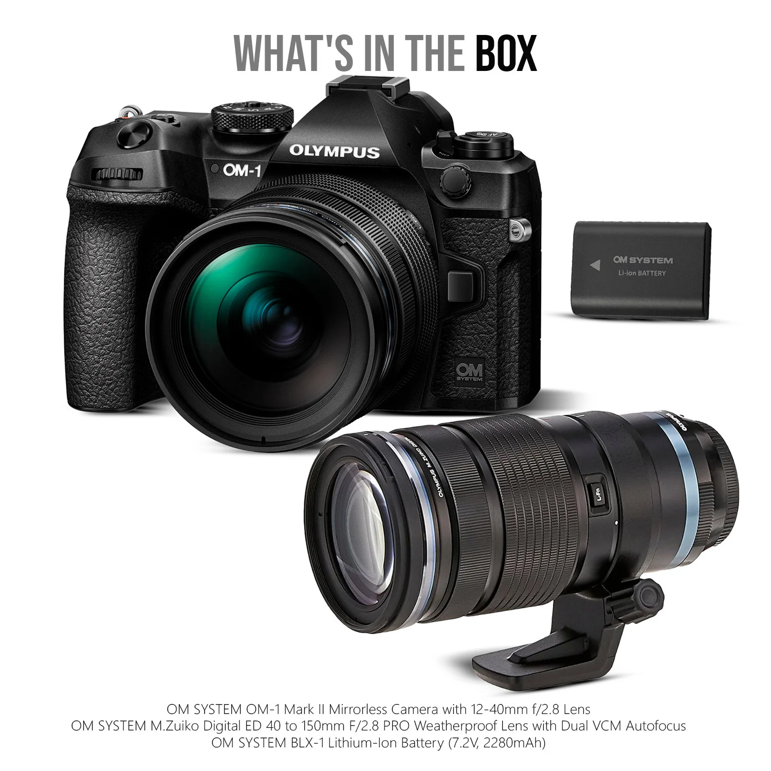 OM SYSTEM OM-1 Mark II Mirrorless Camera with 12-40mm f2.8 Lens with 40-150mm f2.8 Lens Bundle - Image 7