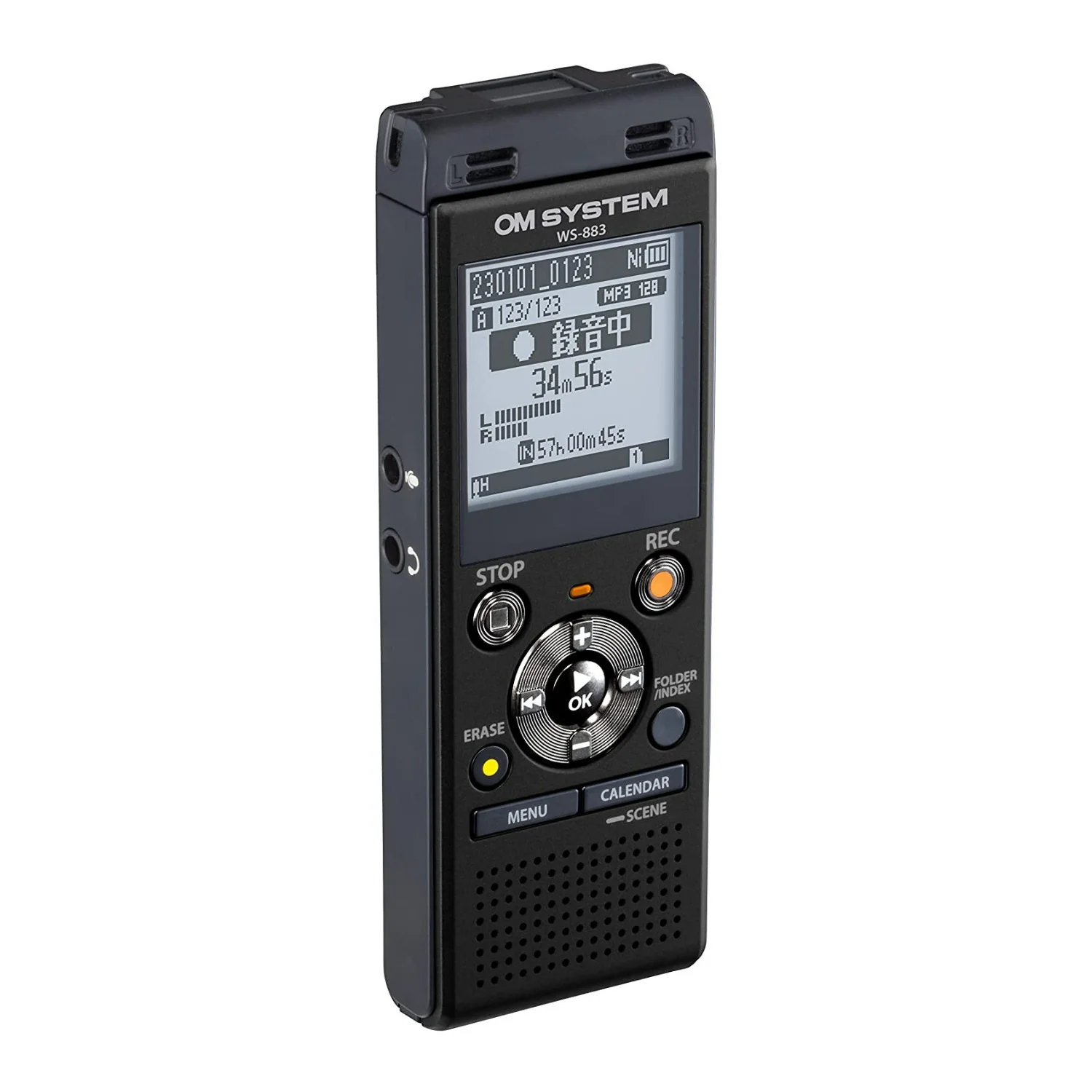 Olympus WS-883 Digital Voice Recorder with USB-A Battery Charging and 8GB Built-In Memory (Black) - Image 4