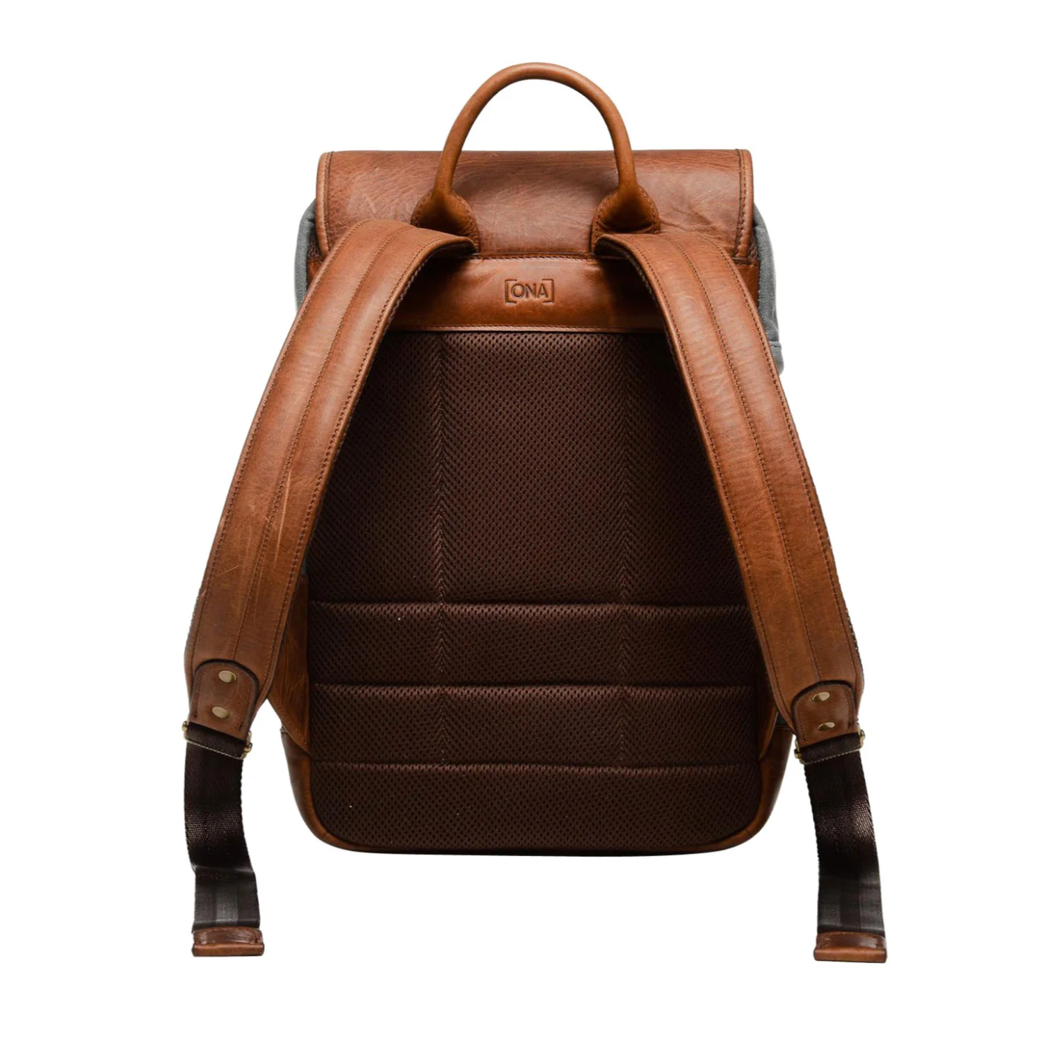 ONA Monterey Camera and Laptop Backpack (Smoke and Antique Cognac) - Image 3