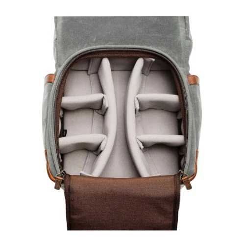 ONA Monterey Camera and Laptop Backpack (Smoke and Antique Cognac) - Image 4