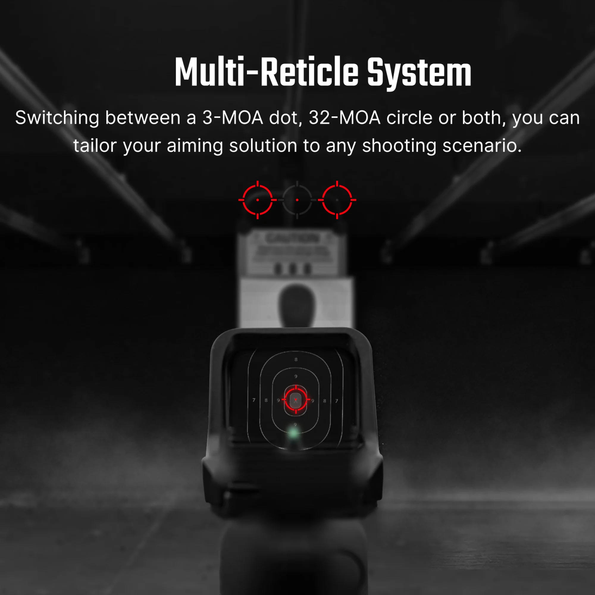 Osight C 3 MOA Red Dot and 32 MOA Circle Sight with Side-Loading Battery - Image 7