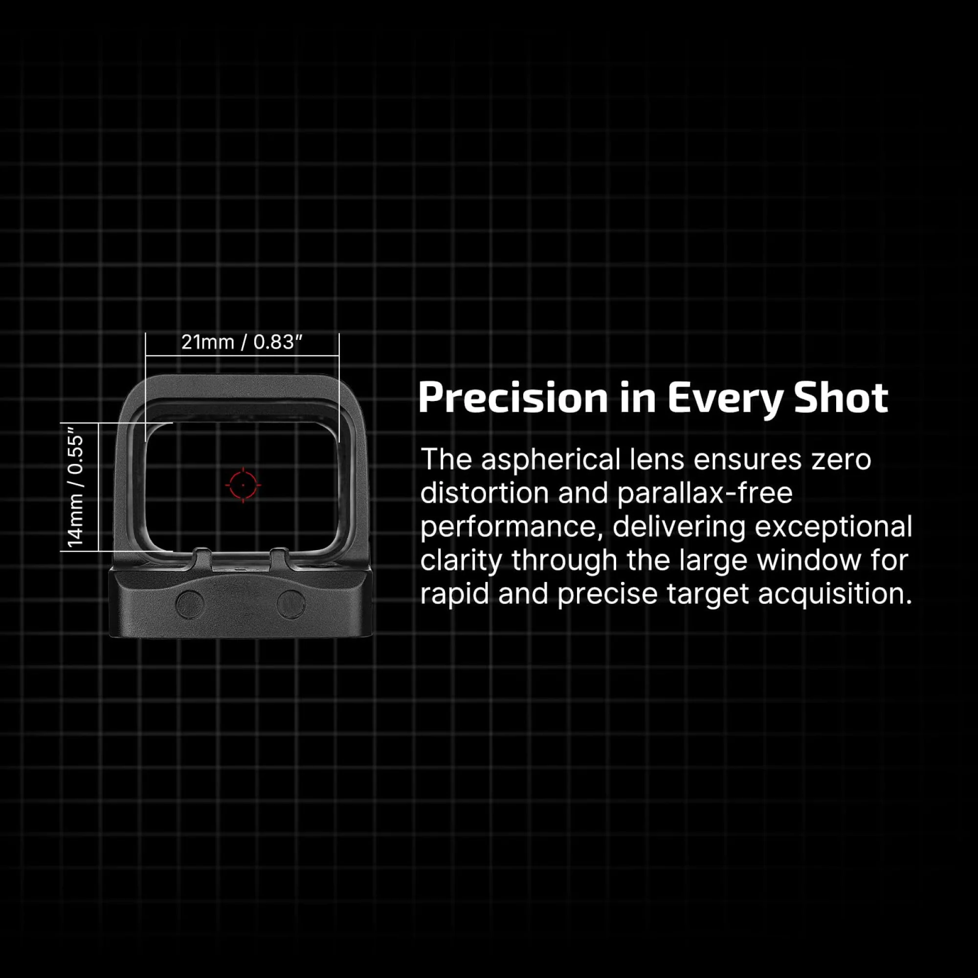 OSIGHT S Multi-Reticle 2 MOA Red Dot and 32 MOA Circle Sight with Charging Cover - Image 7
