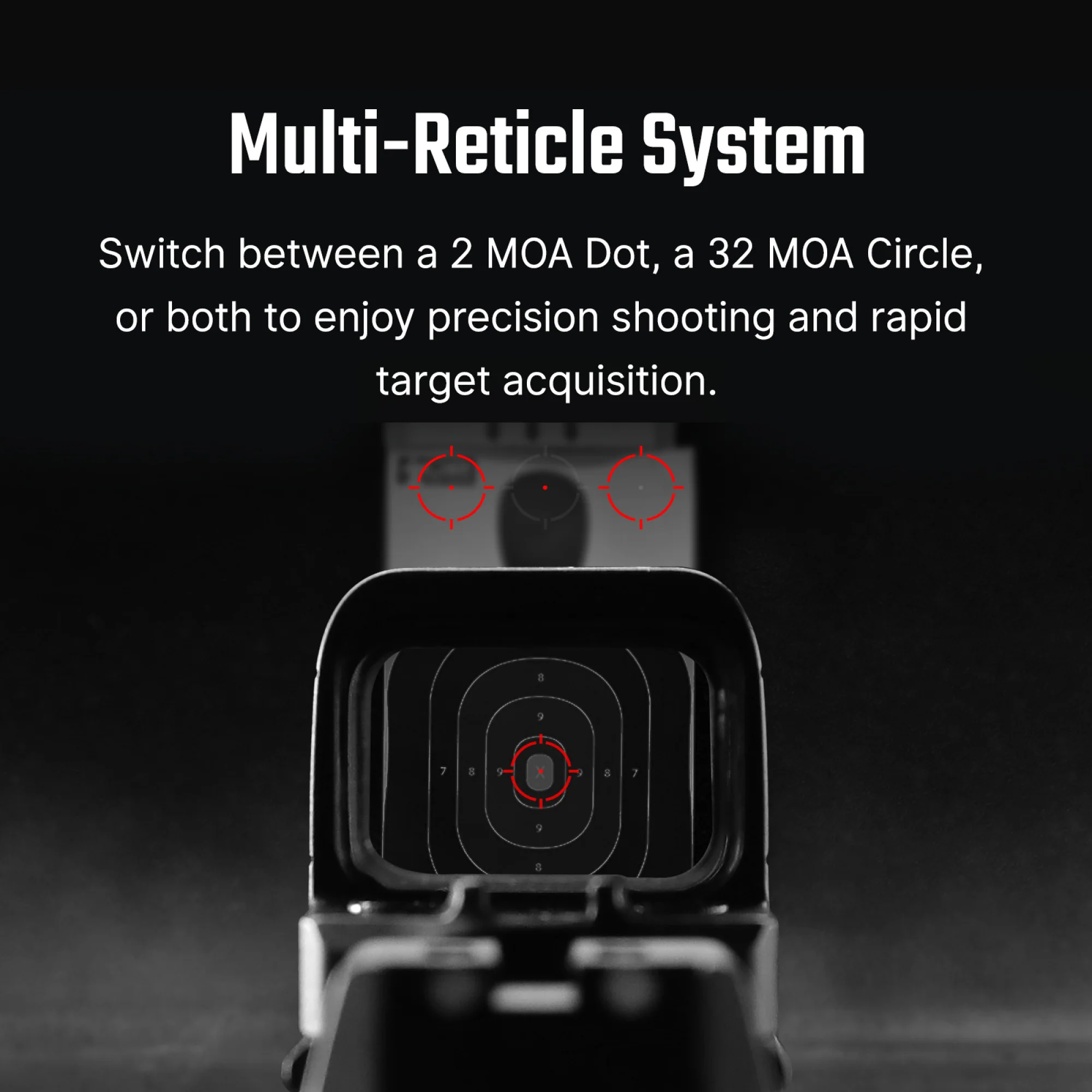 Osight SE 2 MOA Red Dot and 32 MOA Circle Sight with Parallax-free Performance - Image 8