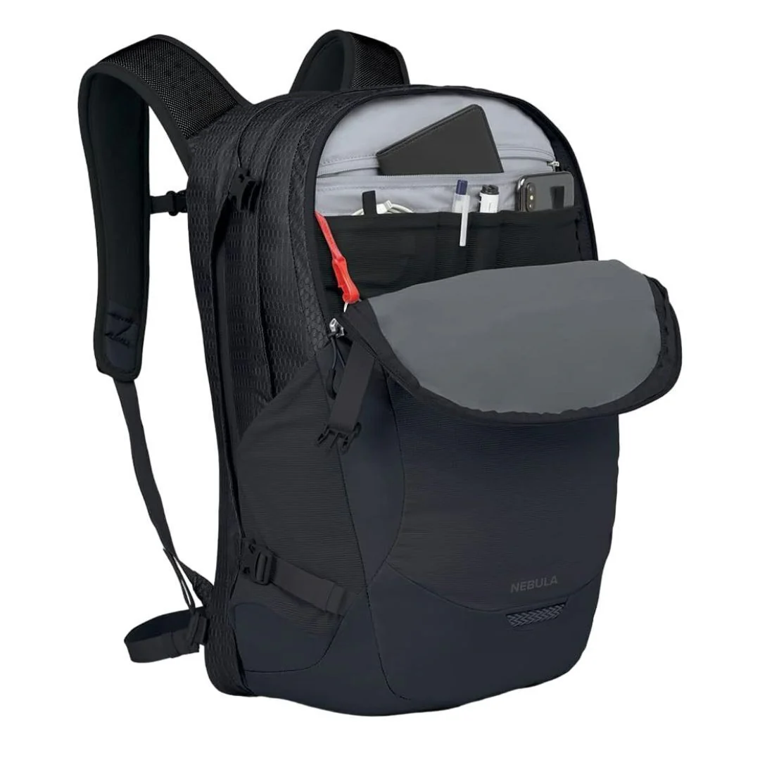 Osprey Nebula Commuter Backpack with Breathable Backpanel and TSA-Approved Laptop Sleeve (Black) - Image 2