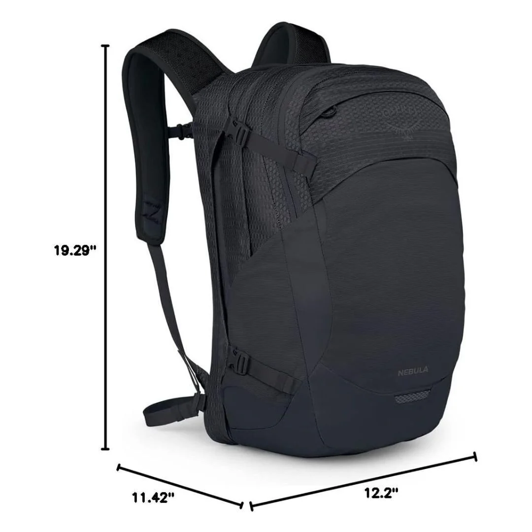 Osprey Nebula Commuter Backpack with Breathable Backpanel and TSA-Approved Laptop Sleeve (Black) - Image 4