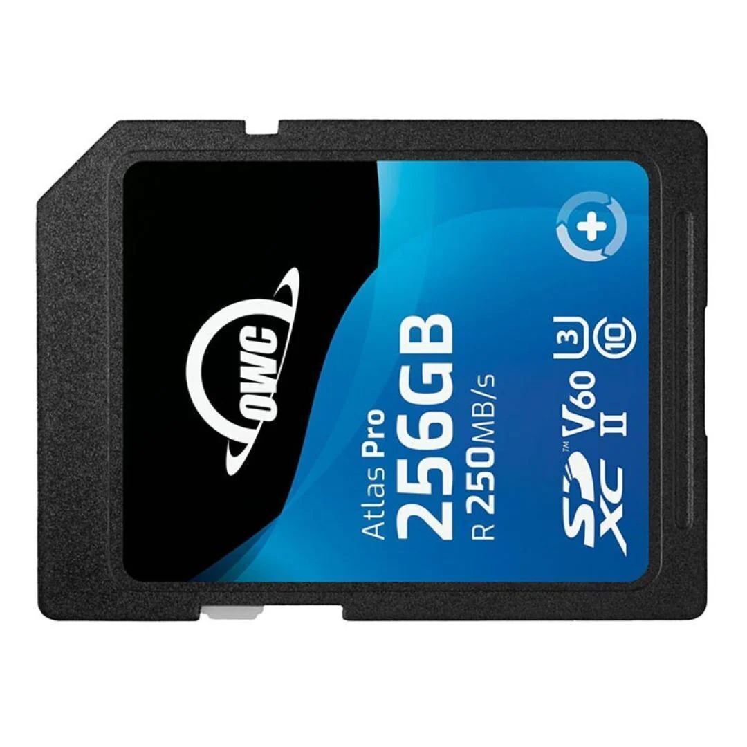 OWC 256GB Atlas Pro SDXC V60 UHS-II Memory Card with Dual SD-Slot SDXC UHS-II Card Reader - Image 6