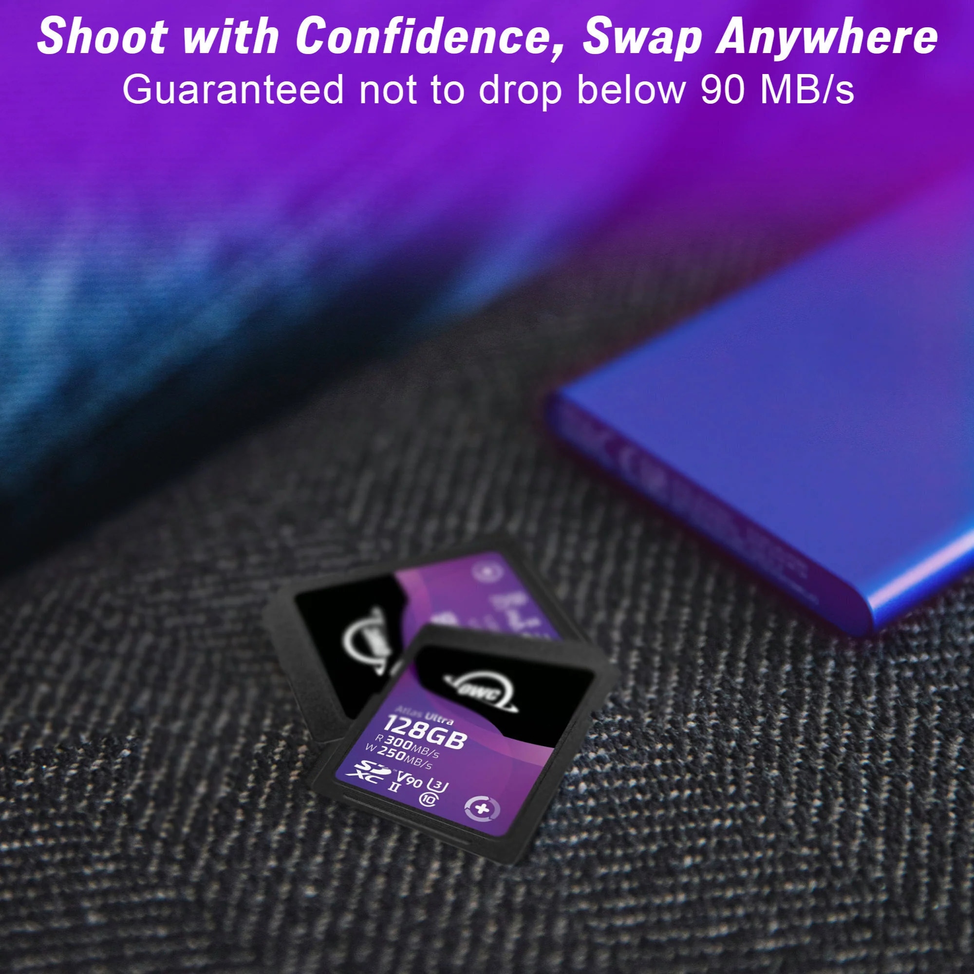 OWC 128GB Atlas Ultra UHS-II SDXC Memory Card (2-Pack) - Image 3