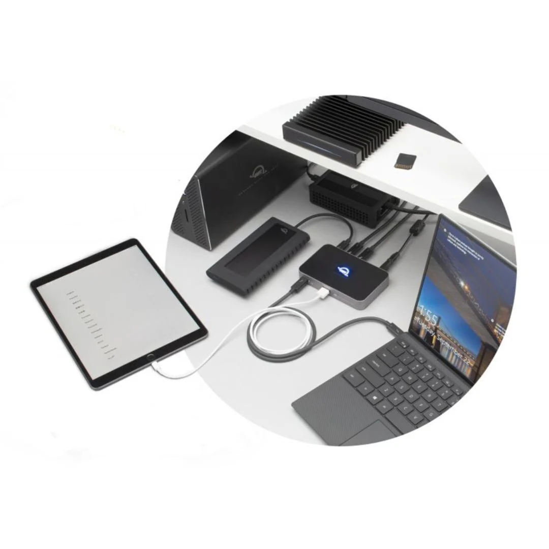 OWC Thunderbolt Hub with Three Thunderbolt 4 Ports and One USB Port for Thunderbolt 4 PC - Image 5