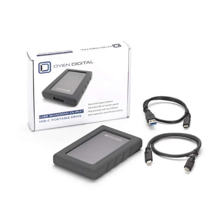 Oyen Digital U32 Shadow Dura 2TB USB-C Rugged Portable SSD (Slate Gray) - Image 4