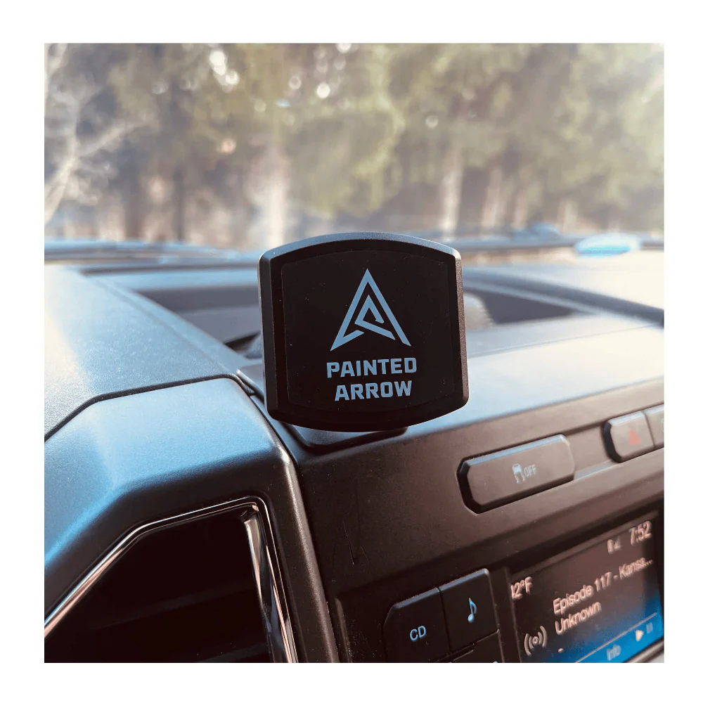 Painted Arrow Magnetic Smartphone Dash Mount, Adhesive Base, Lighweight (Black) - Image 4