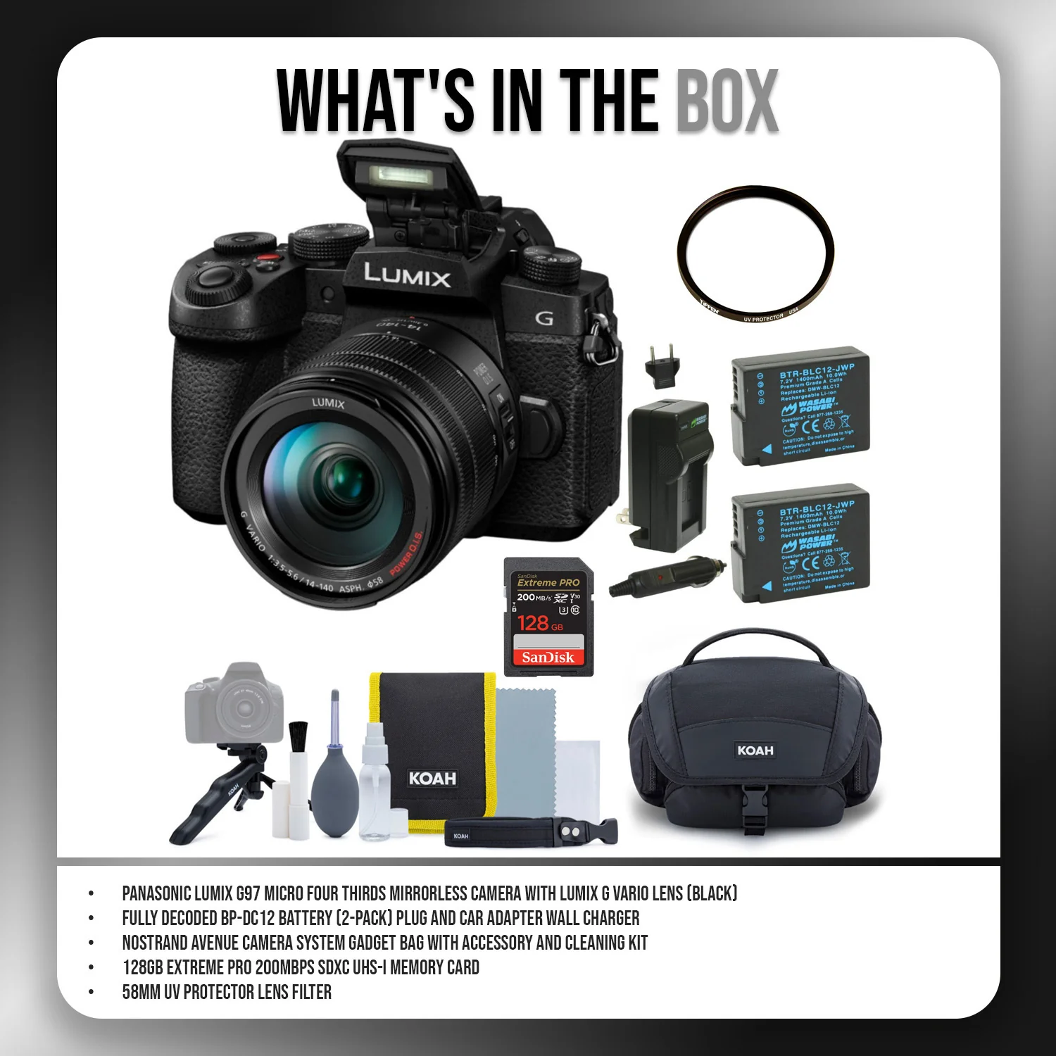 Panasonic LUMIX G97 Micro Four Thirds Mirrorless Camera (Black) with 2 Batteries and Charger Bundle - Image 7