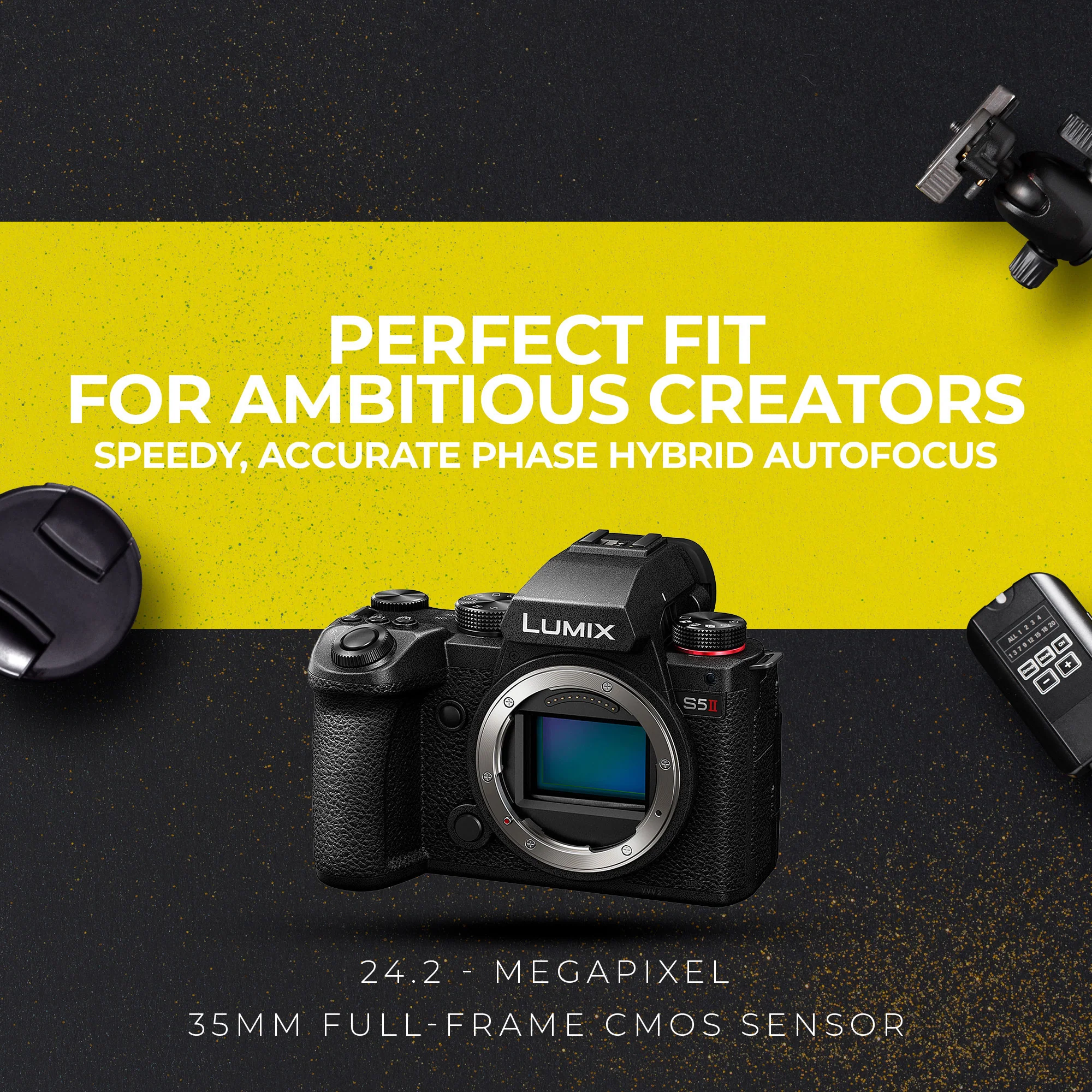 Panasonic Lumix S5II 24.2MP Full Frame Mirrorless Camera with 20-60mm Lens and 50mm Lens Bundle - Image 3