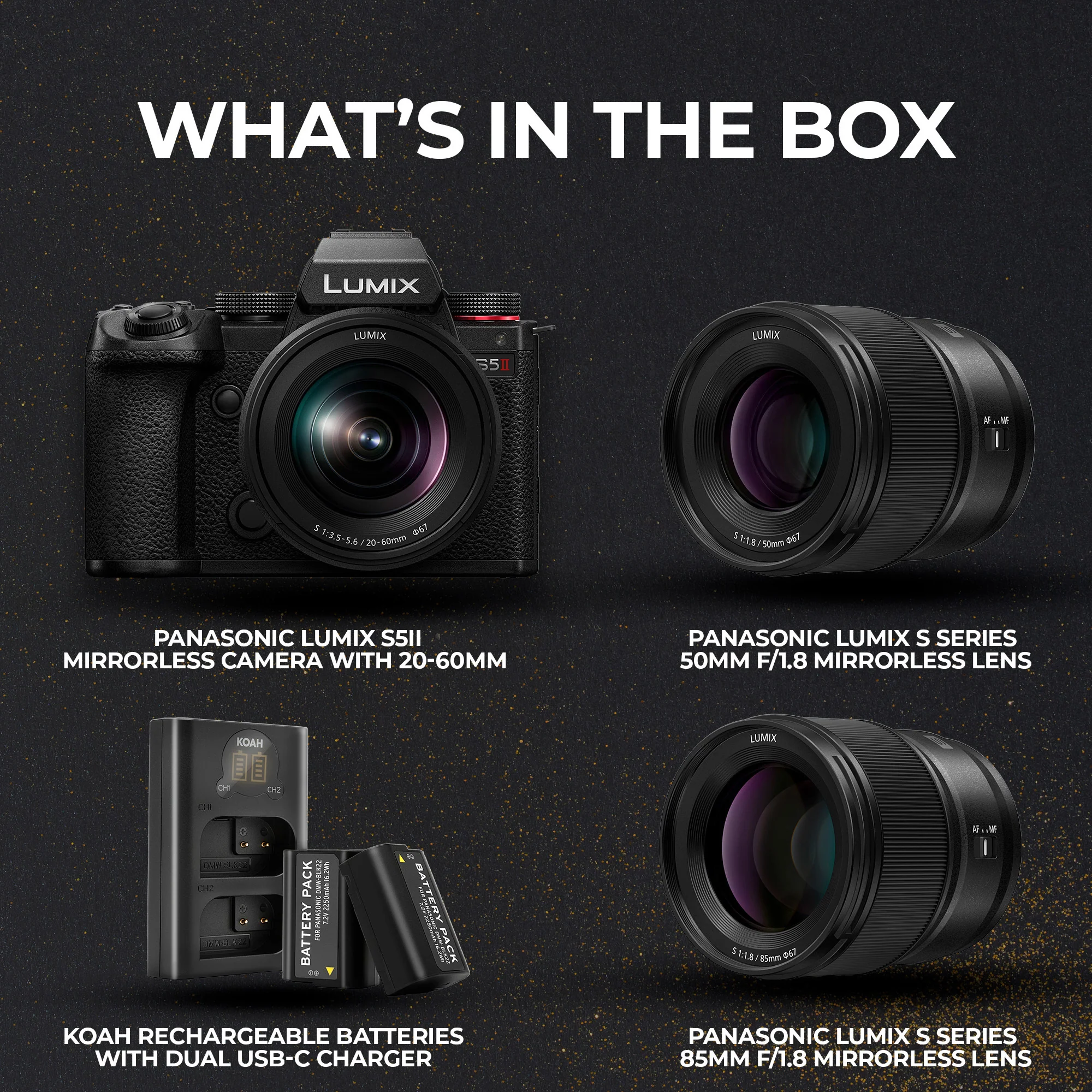Panasonic Lumix S5II 24.2MP Full Frame Mirrorless Camera with 20-60mm Lens and 50mm Lens Bundle - Image 5