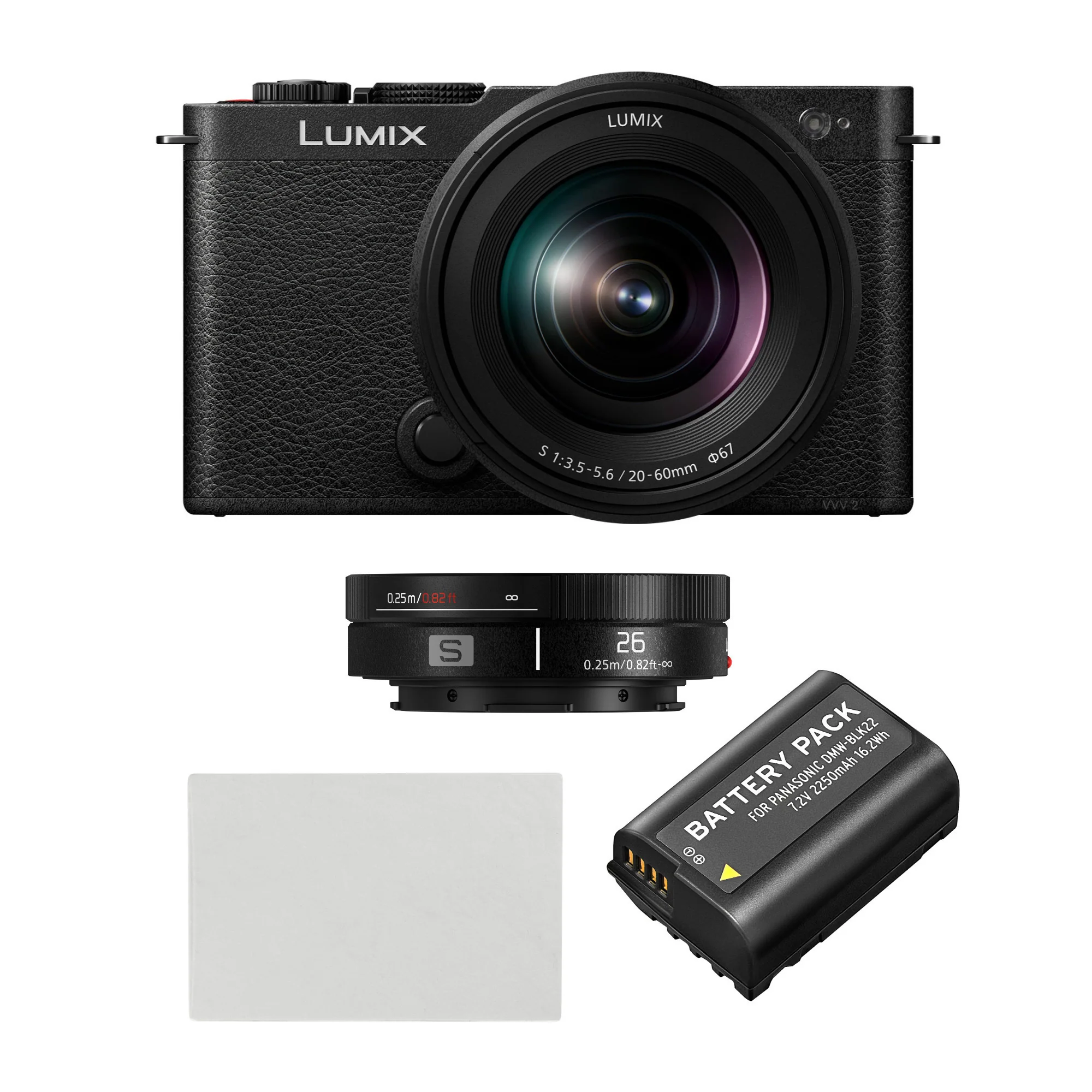 Panasonic Lumix S9 Full-Frame Mirrorless Camera with 20-60mm F3.5-5.6 Lens (Black) Bundle