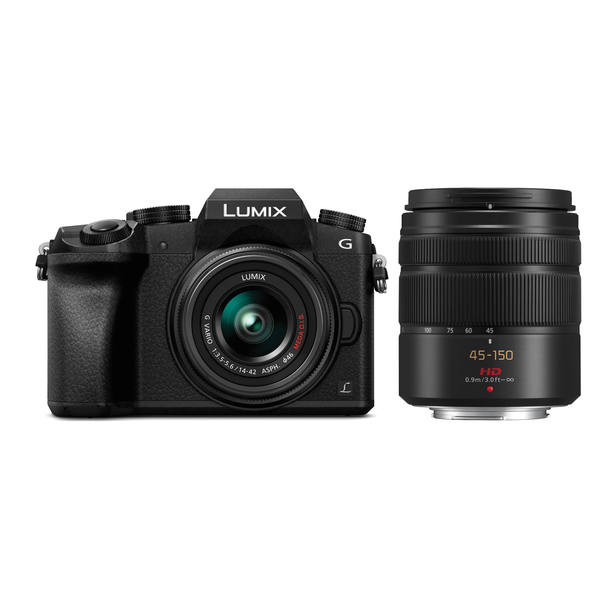 Panasonic Lumix DMC-G7 Camera Bundle with 14-42mm and 45-150mm Lenses