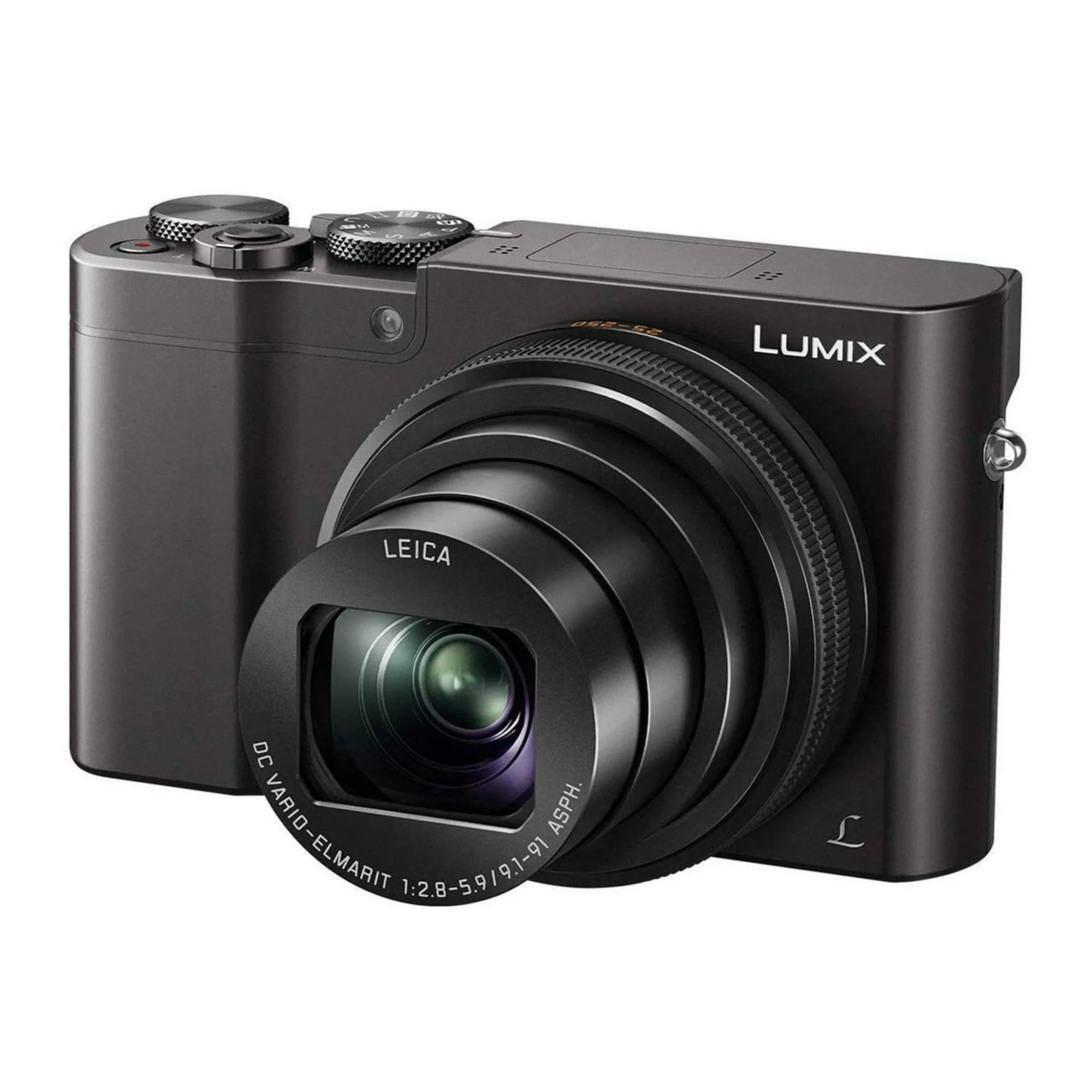 Panasonic LUMIX ZS100K Digital Camera, 20.1MP, 4K, 25-250mm LEICA Lens (Black) (Certified Refurbished)