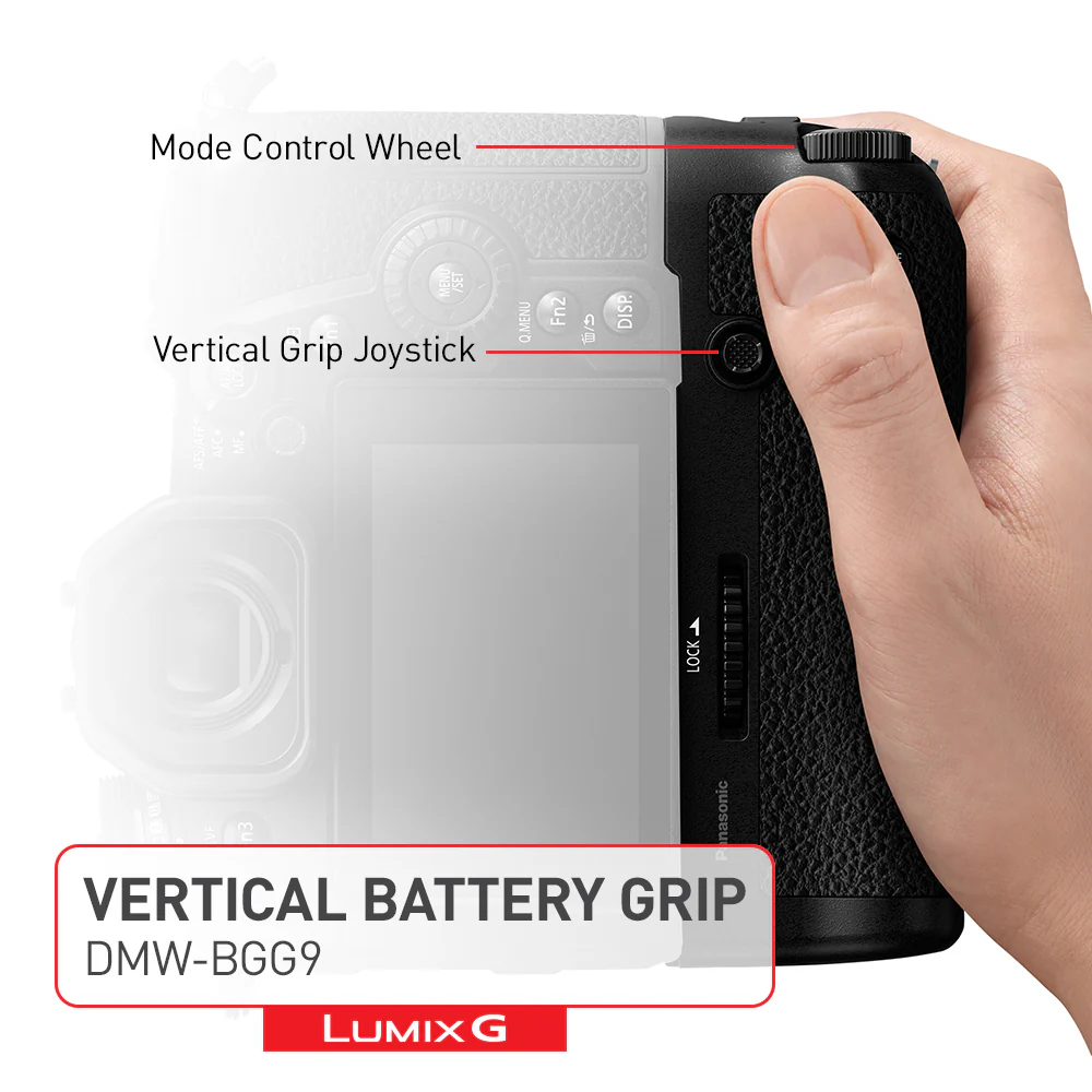 Panasonic DMW-BGG9 Vertical Battery Grip for the LUMIX G9 Camera - Image 3